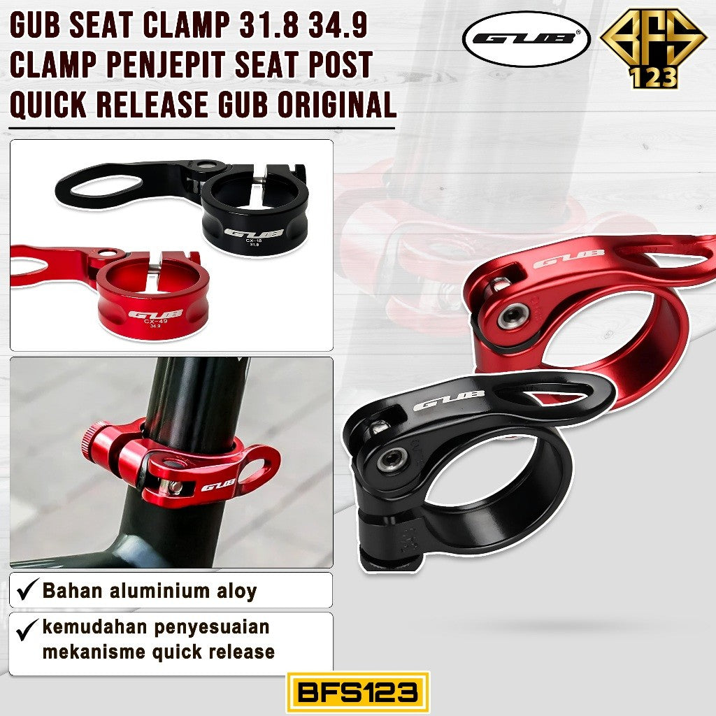 GUB Seat Clamp 31.8 34.9 Clamp Penjepit Seatpost Quick Release GUB Original
