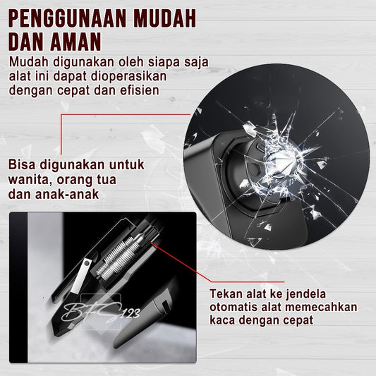 Alat Pemecah Kaca Mobil Pemotong SeatBelt Emergency Tool Kit Model Gantungan Kunci