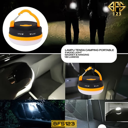 Lampu Tenda LED Baterai Hook Carabiner Magnet