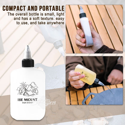 Botol Oil Saos Kecap Camping 120 ml Drat Penutup Anti Tumpah Ise Mount