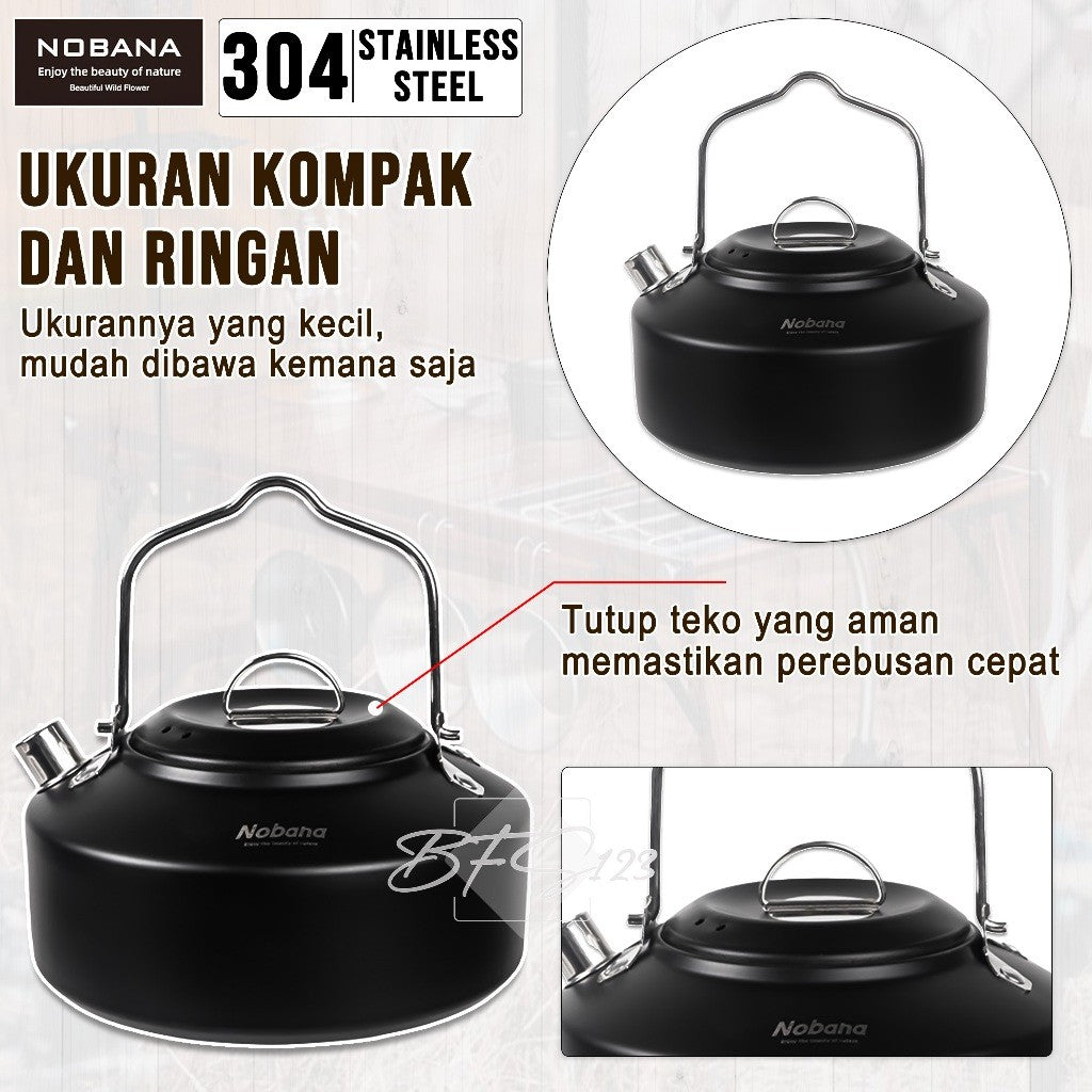 Teko Camping Stainless Steel 304 1 Liter Capacity Ultralight NOBANA Premium Quality