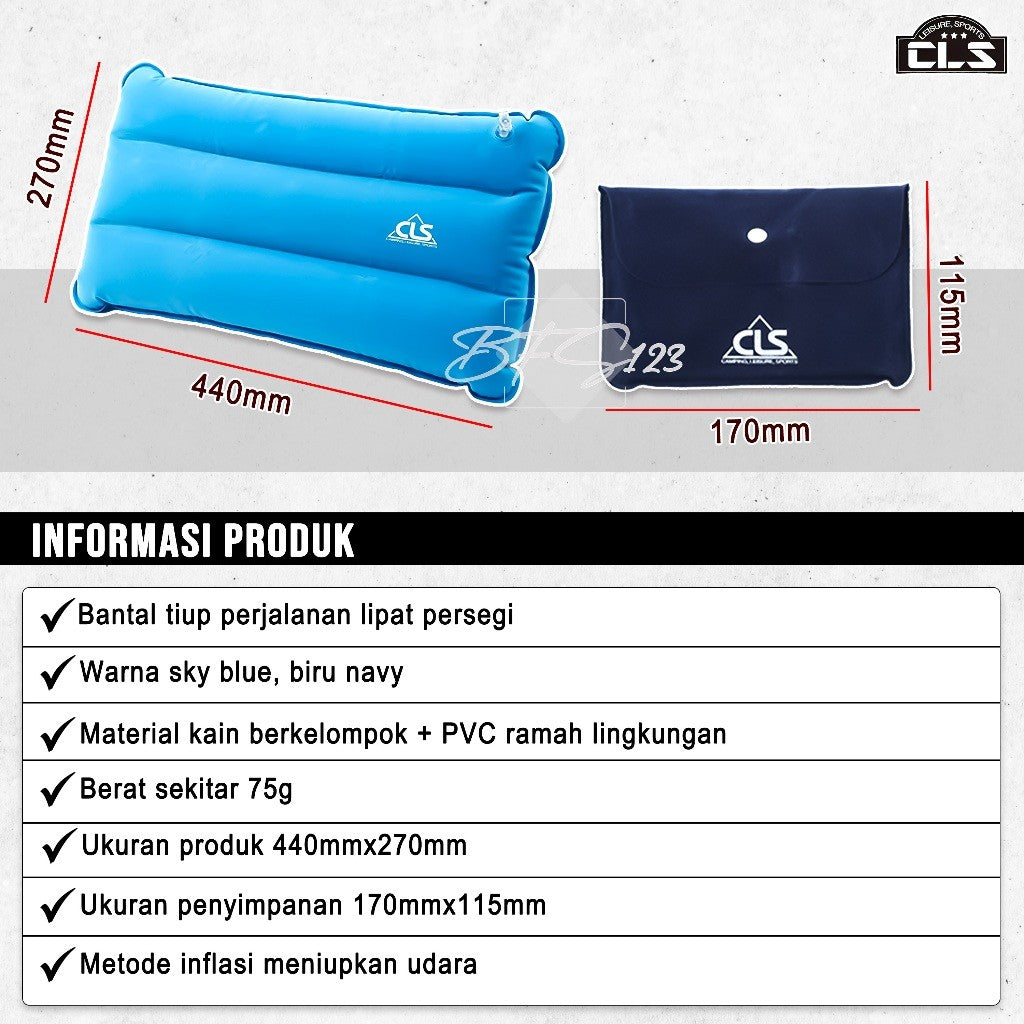 Bantal Tiup Portable Merek CLS Hiking Outdoor Traveling