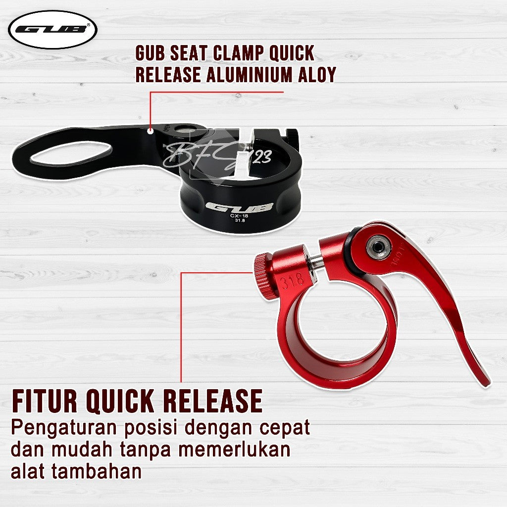 GUB Seat Clamp 31.8 34.9 Clamp Penjepit Seatpost Quick Release GUB Original