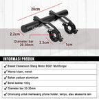 Breket Ekstension Handlebar Stang Motor BG01 Multifungsi Bracket Ekstension Holder HP Motor Peninggi Holder Aluminium Aloy
