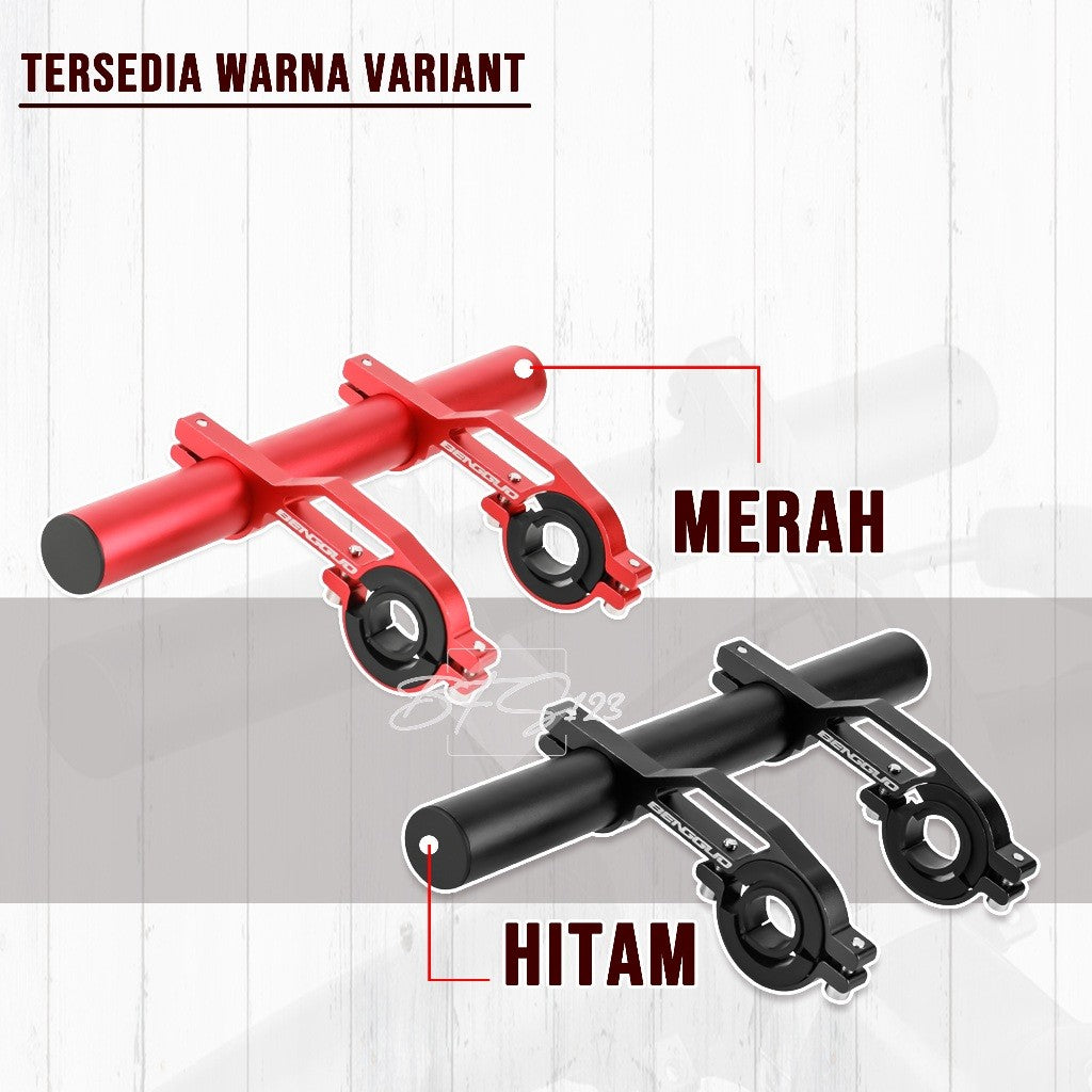 Breket Ekstension Handlebar Stang Motor BG01 Multifungsi Bracket Ekstension Holder HP Motor Peninggi Holder Aluminium Aloy