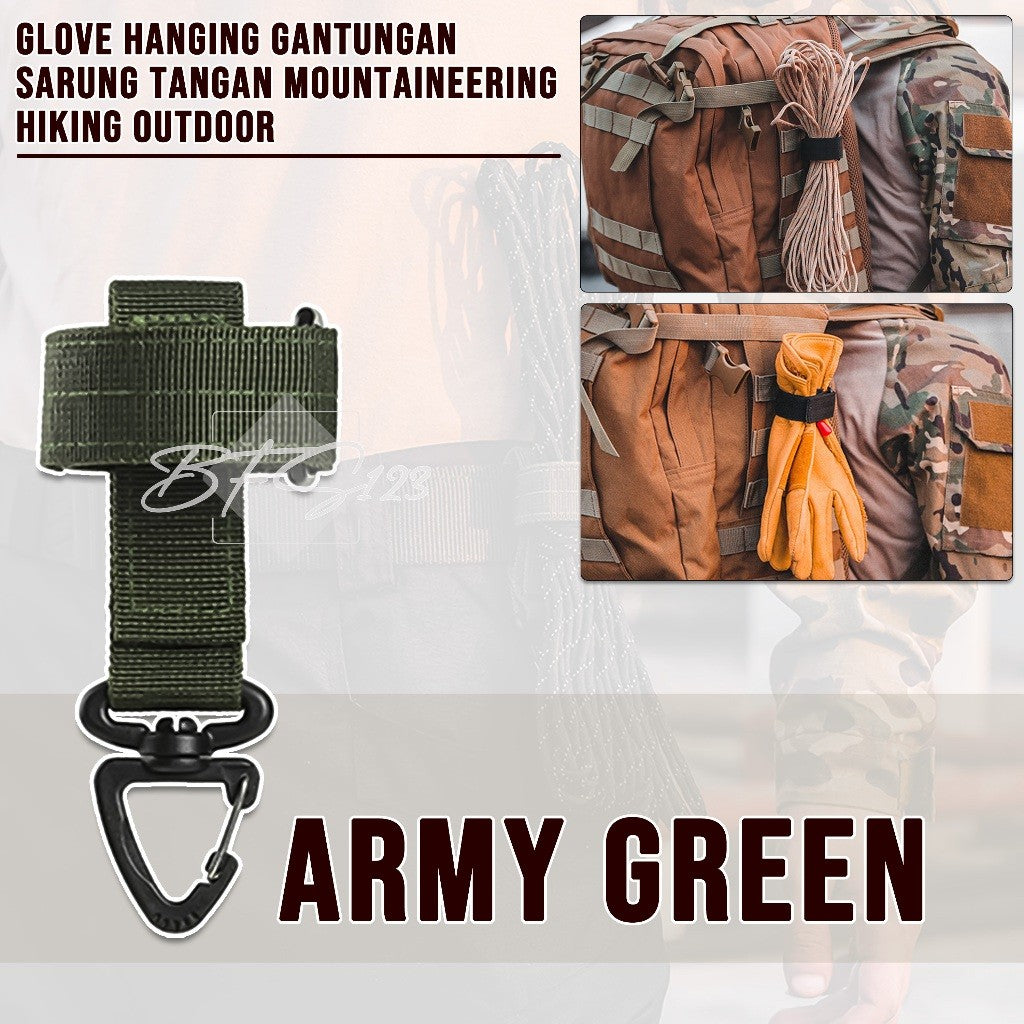 Glove Hanging Gantungan Sarung Tangan Tactical Nylon Mountaineering Hiking Outdoor