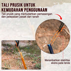 Pasak Tenda Aluminium Ultralight Model Y 18 Cm Plus Tali Prusik Camping Hiking Outdoor