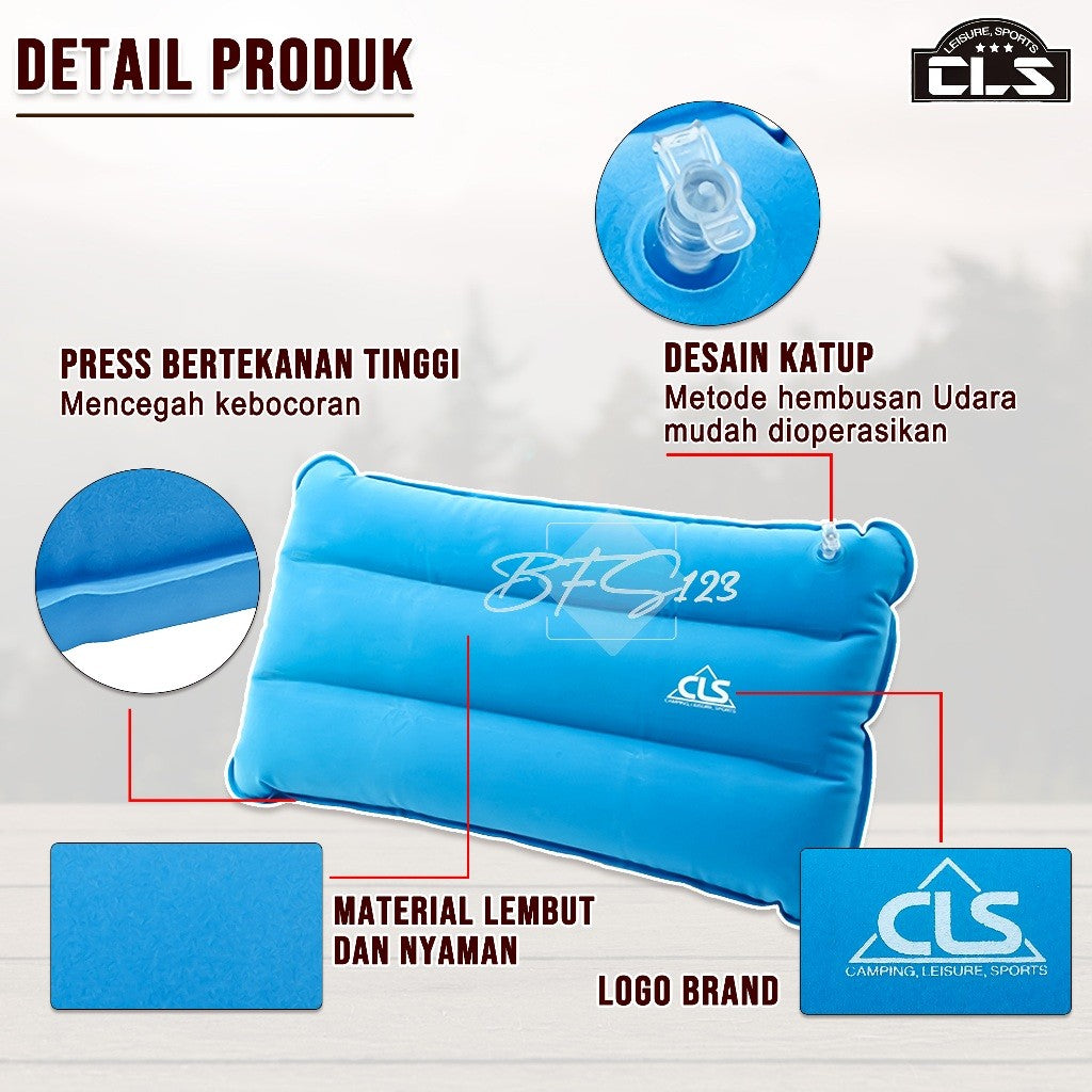 Bantal Tiup Portable Merek CLS Hiking Outdoor Traveling