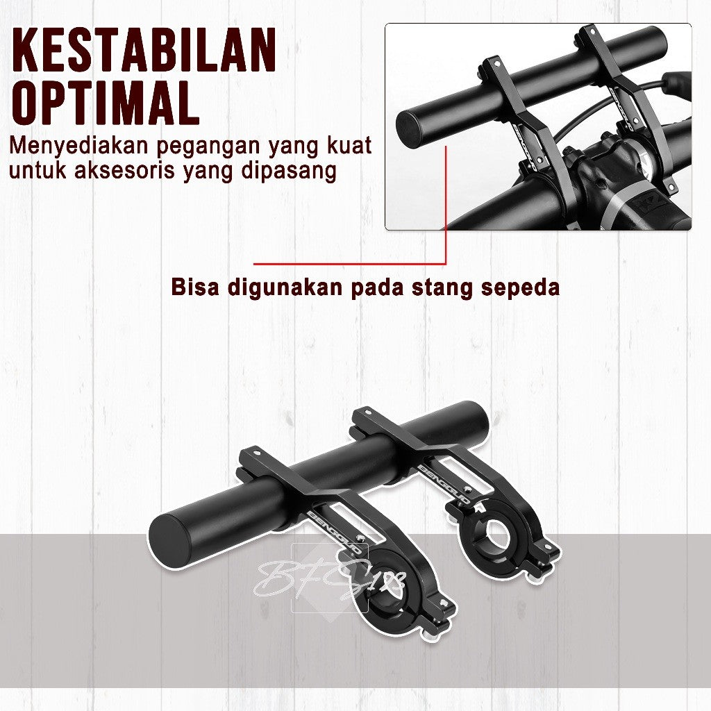 Breket Ekstension Handlebar Stang Motor BG01 Multifungsi Bracket Ekstension Holder HP Motor Peninggi Holder Aluminium Aloy