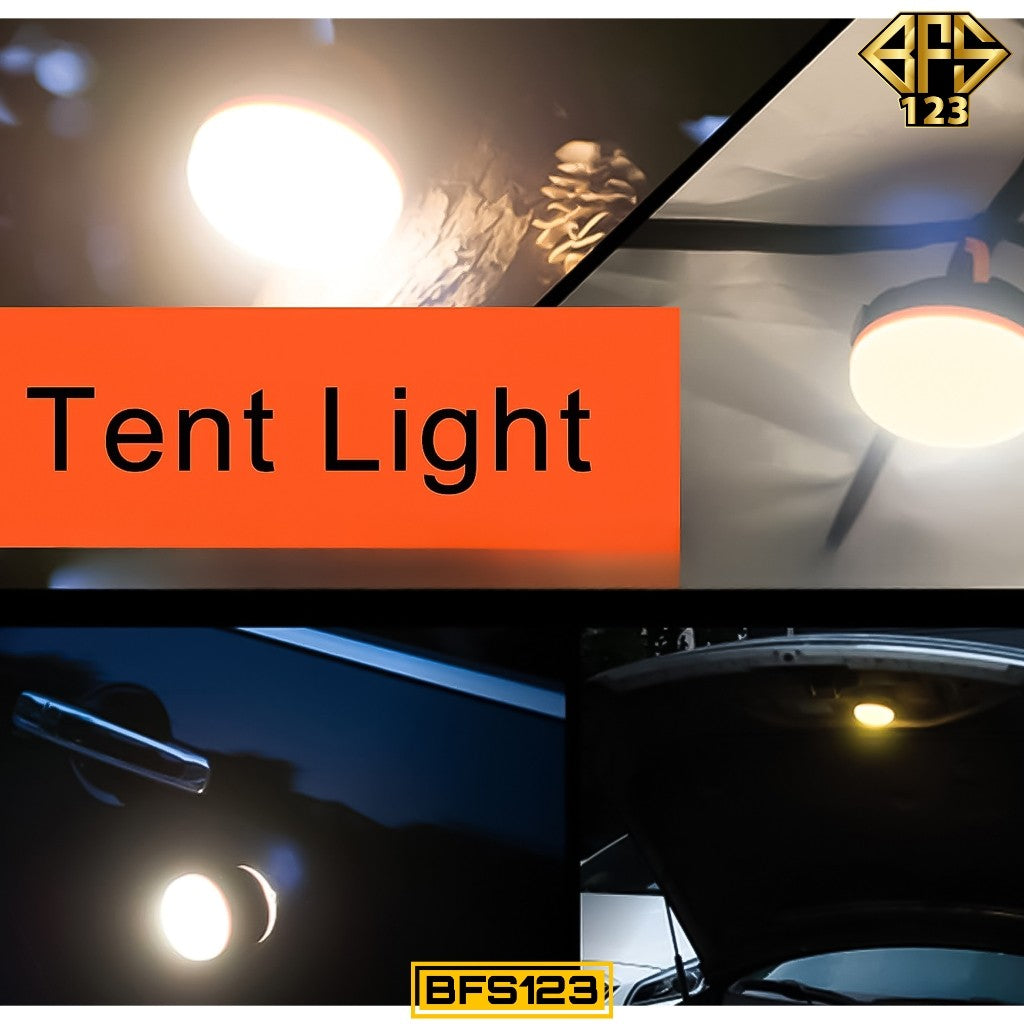 Lampu Tenda LED Baterai Hook Carabiner Magnet