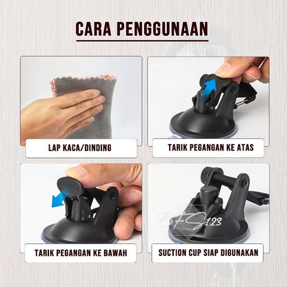 Gantungan Suction Cup Pengait Tali Flysheet Tenda Carabiner Gantung Barang Camping Outdoor Campervan