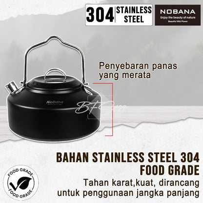 Teko Camping Stainless Steel 304 1 Liter Capacity Ultralight NOBANA Premium Quality