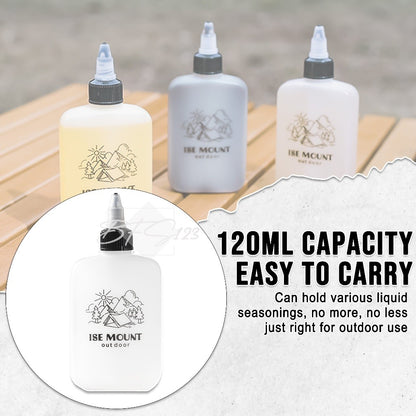 Botol Oil Saos Kecap Camping 120 ml Drat Penutup Anti Tumpah Ise Mount