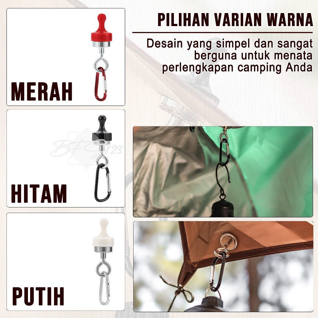 Magnet Hook Gantungan Barang Tenda Flysheet Model Jepit Magnet