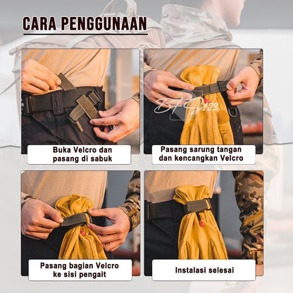 Glove Hanging Gantungan Sarung Tangan Tactical Nylon Mountaineering Hiking Outdoor