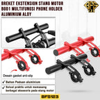Breket Ekstension Handlebar Stang Motor BG01 Multifungsi Bracket Ekstension Holder HP Motor Peninggi Holder Aluminium Aloy