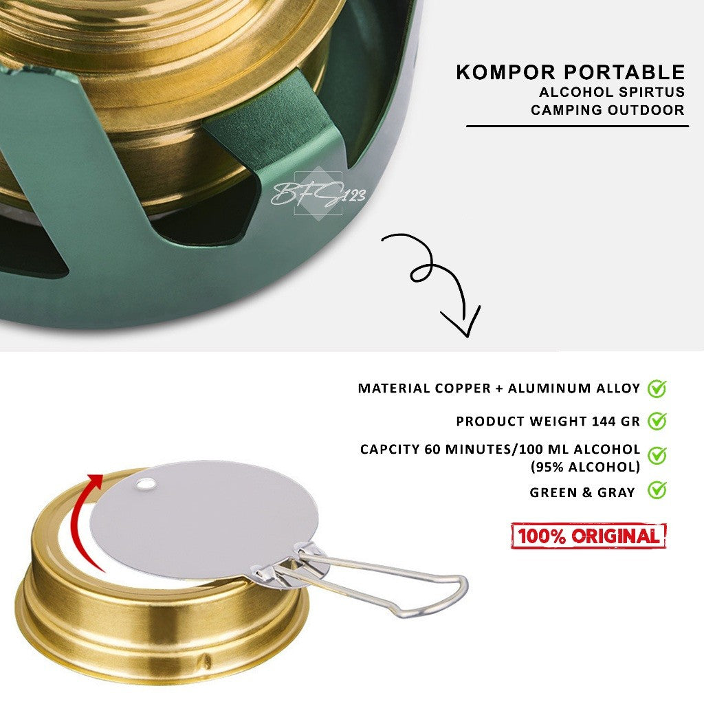 Kompor Portable Alkohol Spirtus Camping Masak Outdoor