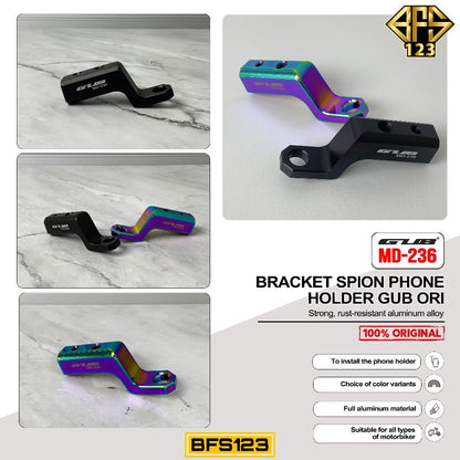 Bracket Spion GUB MD-236 Aluminium Aloy kuat Tahan Karat Bracket Phone Holder GUB Ori