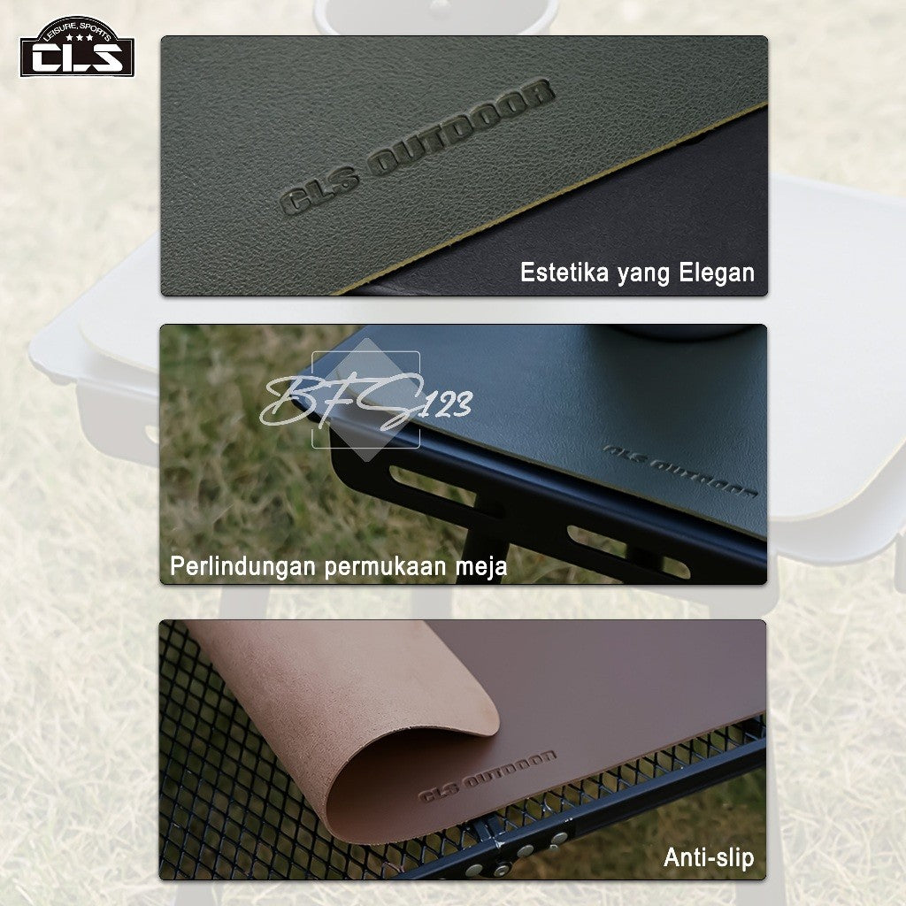 Alas Meja Masak Camping Table Mat PU Leather Material
