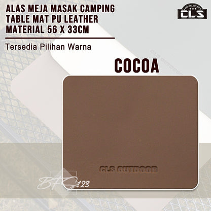 Alas Meja Masak Camping Table Mat PU Leather Material