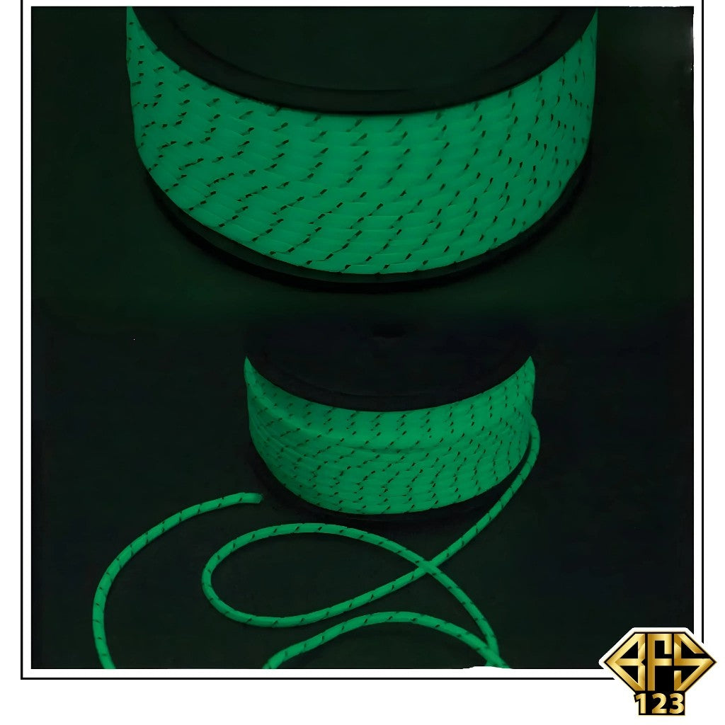 Tali Prusik Tenda Glow In The Dark Plus Reflektive Light Tebal 5 MM Per Meter