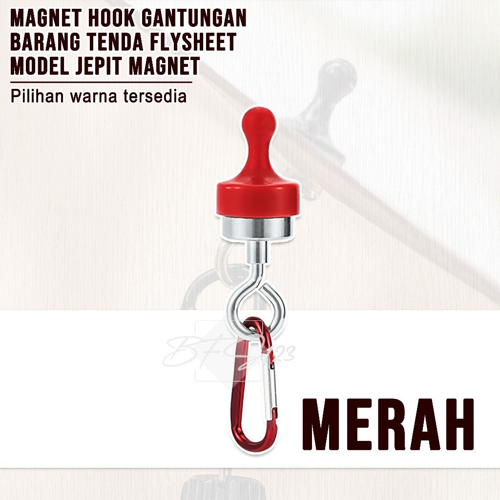 Magnet Hook Gantungan Barang Tenda Flysheet Model Jepit Magnet