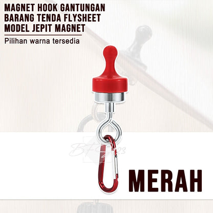 Magnet Hook Gantungan Barang Tenda Flysheet Model Jepit Magnet