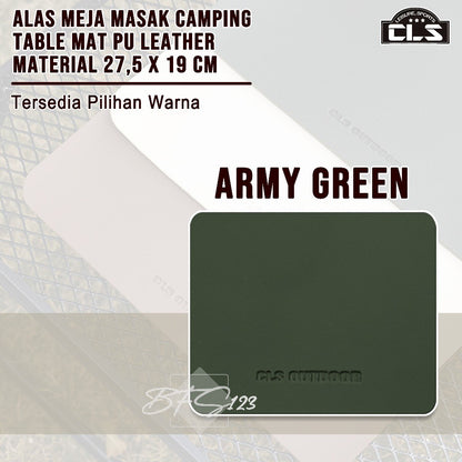 Alas Meja Masak Camping Table Mat PU Leather Material