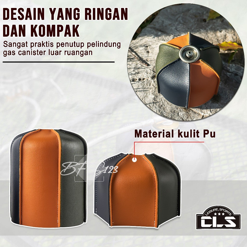 Cover Tabung Gas Canister Pelindung Anti Gores Model Retro Twin Colour Kapasitas 230 gr 450 gr Camping Hiking