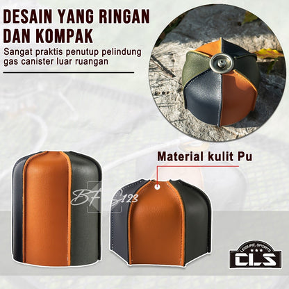 Cover Tabung Gas Canister Pelindung Anti Gores Model Retro Twin Colour Kapasitas 230 gr 450 gr Camping Hiking