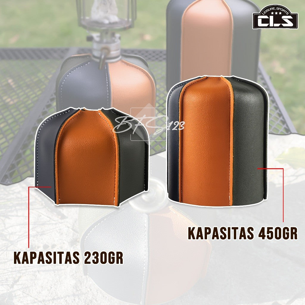 Cover Tabung Gas Canister Pelindung Anti Gores Model Retro Twin Colour Kapasitas 230 gr 450 gr Camping Hiking