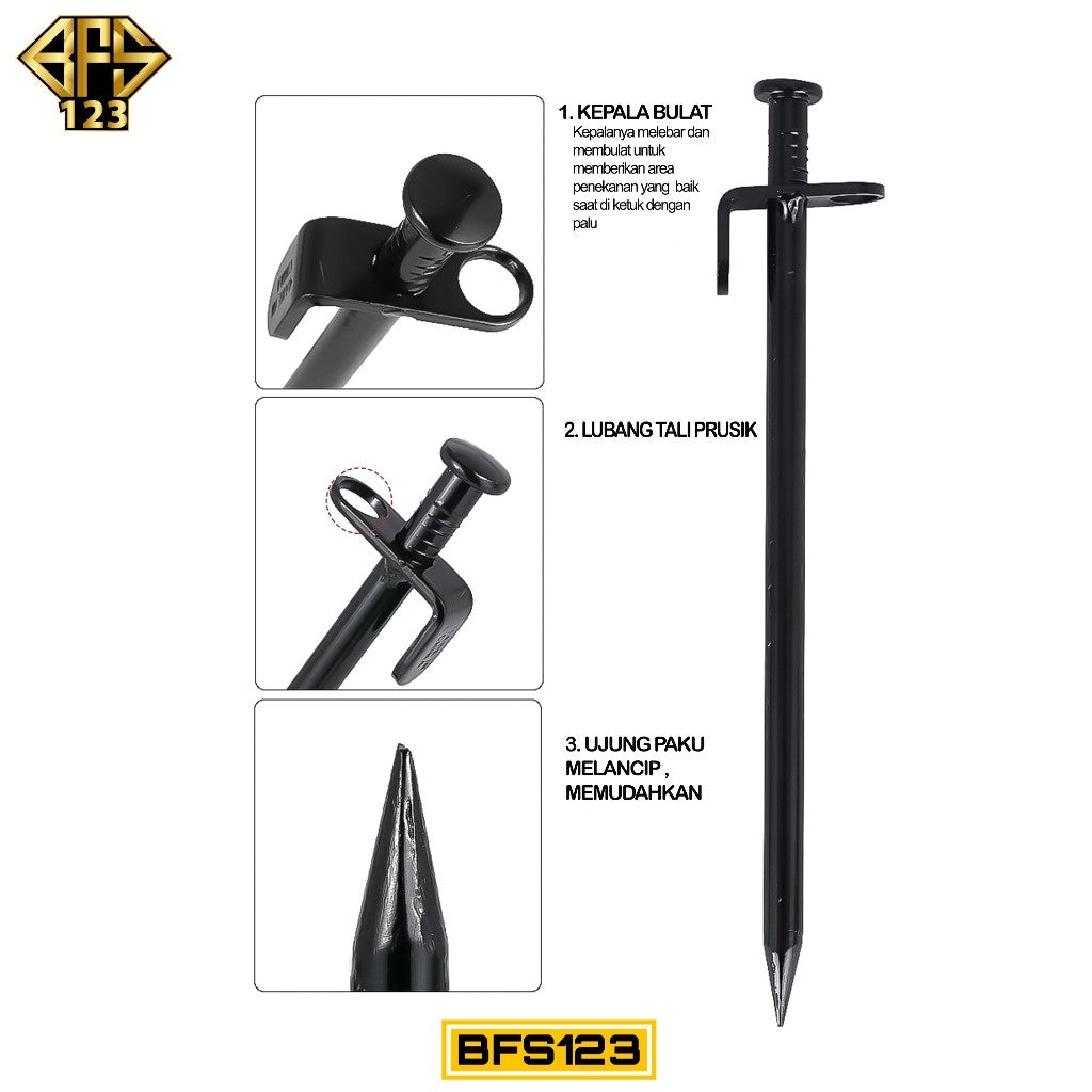 Pasak Tenda Outdoor Camping Mendaki Gunung Hiking 20 Cm