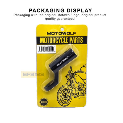 MOTOWOLF Bracket Spion Original Lampu Senter Holder HP Aluminium Aloy