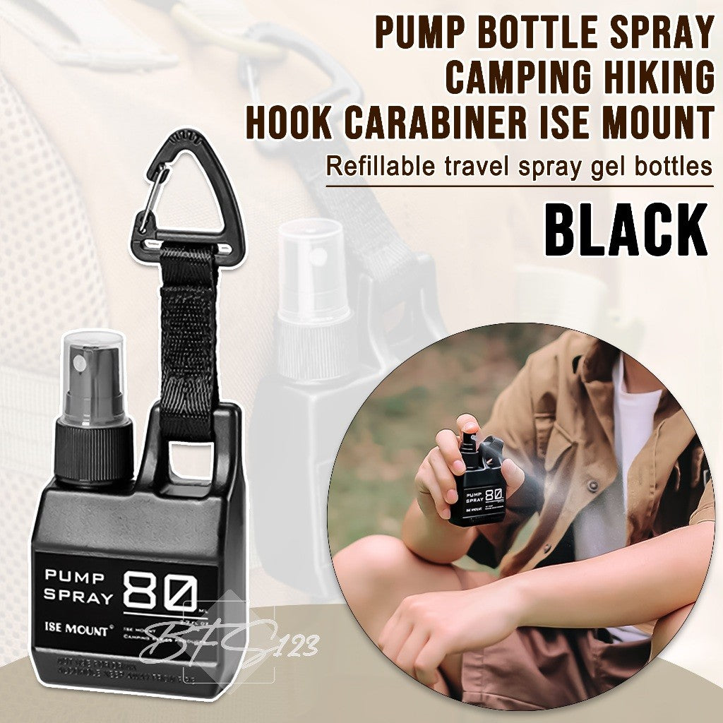 Botol Pump Spray Lotion Handsanitizer Camping Hiking Hook Carabiner Ise Mount