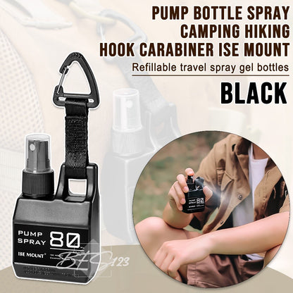 Botol Pump Spray Lotion Handsanitizer Camping Hiking Hook Carabiner Ise Mount