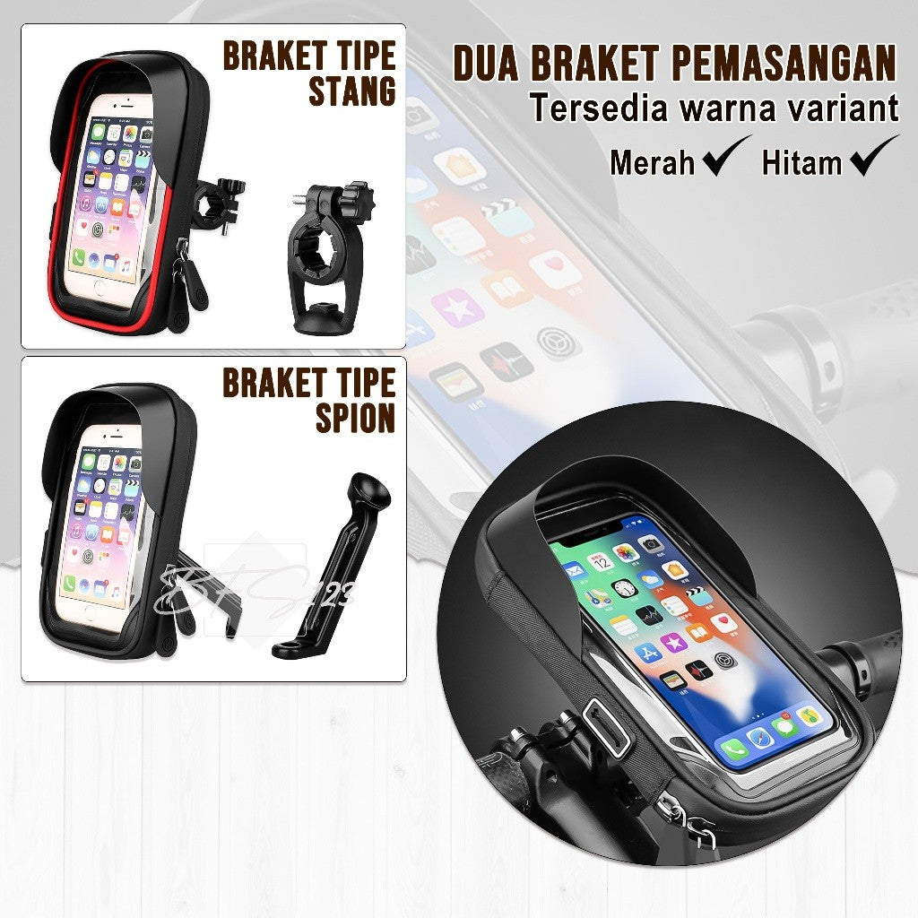 Phone Holder Waterproof BG-301 Touchscreen All Rotate 360 Phone Size Up to 6.4 Inch