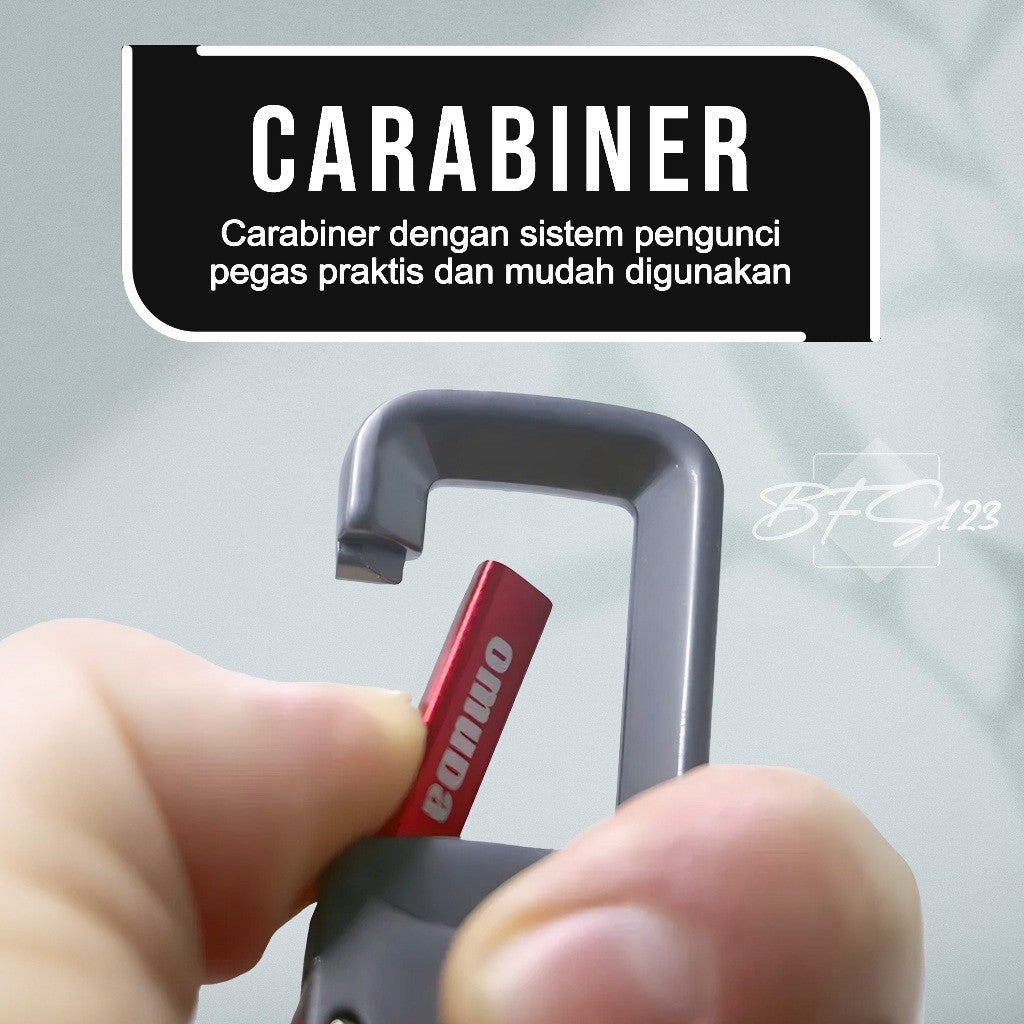 Gantungan Kunci Omuda A8002 Keychain Carabinner Motor Mobil Rumah Premium Stainless