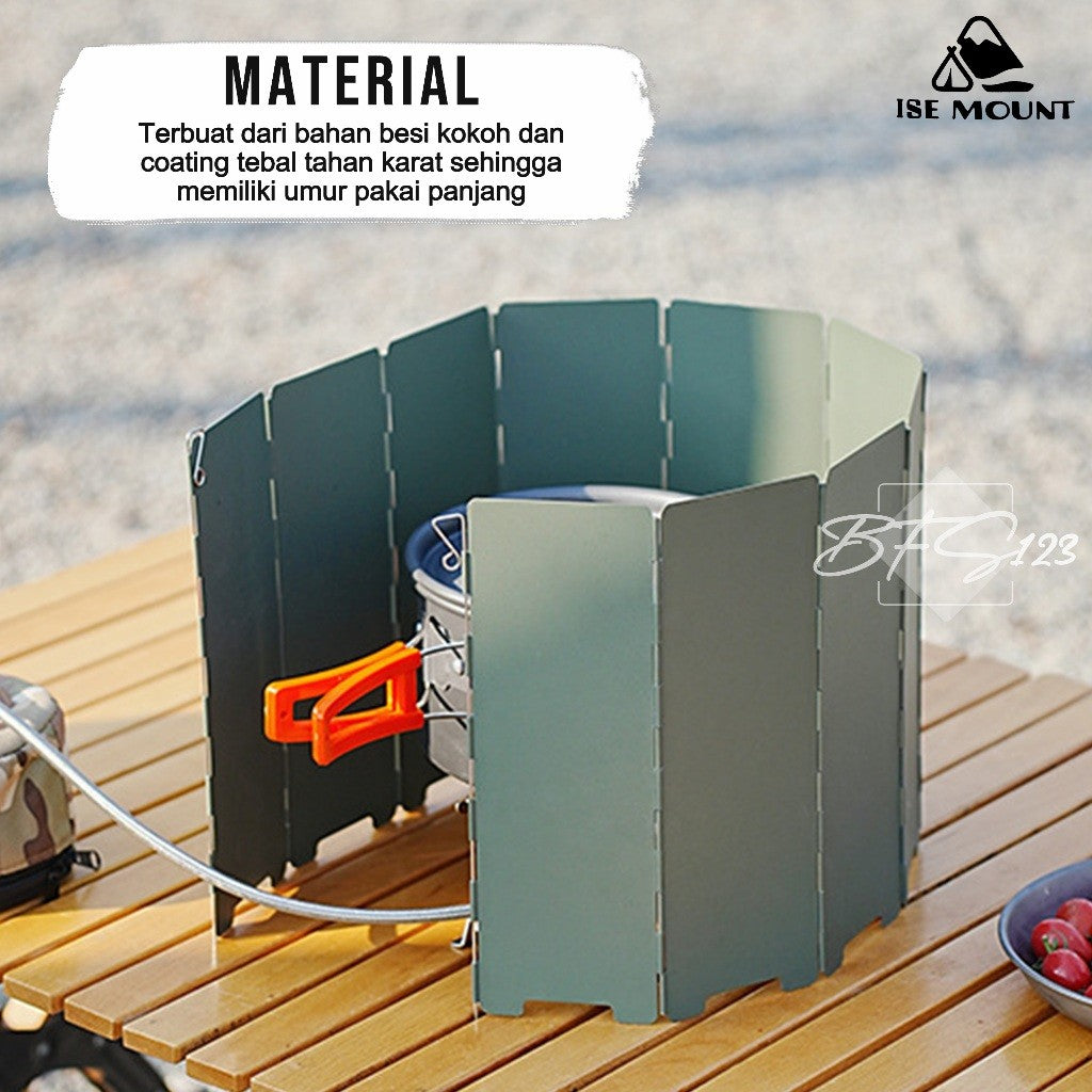 ISE Mount Windshield Pelindung Angin Kompor Camping Design Vintage Portable
