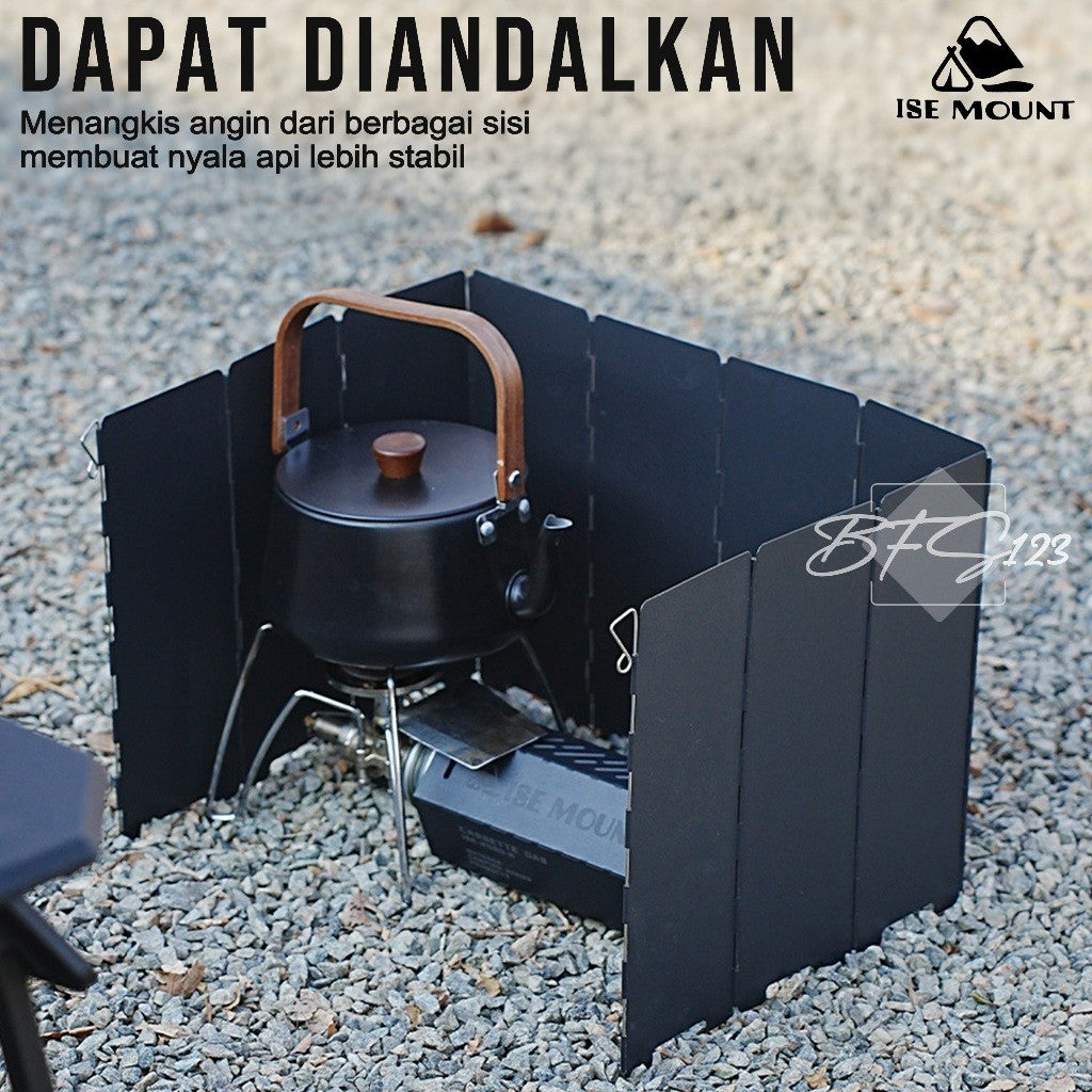 ISE Mount Windshield Pelindung Angin Kompor Camping Design Vintage Portable