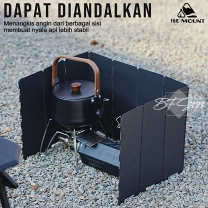 ISE Mount Windshield Pelindung Angin Kompor Camping Design Vintage Portable