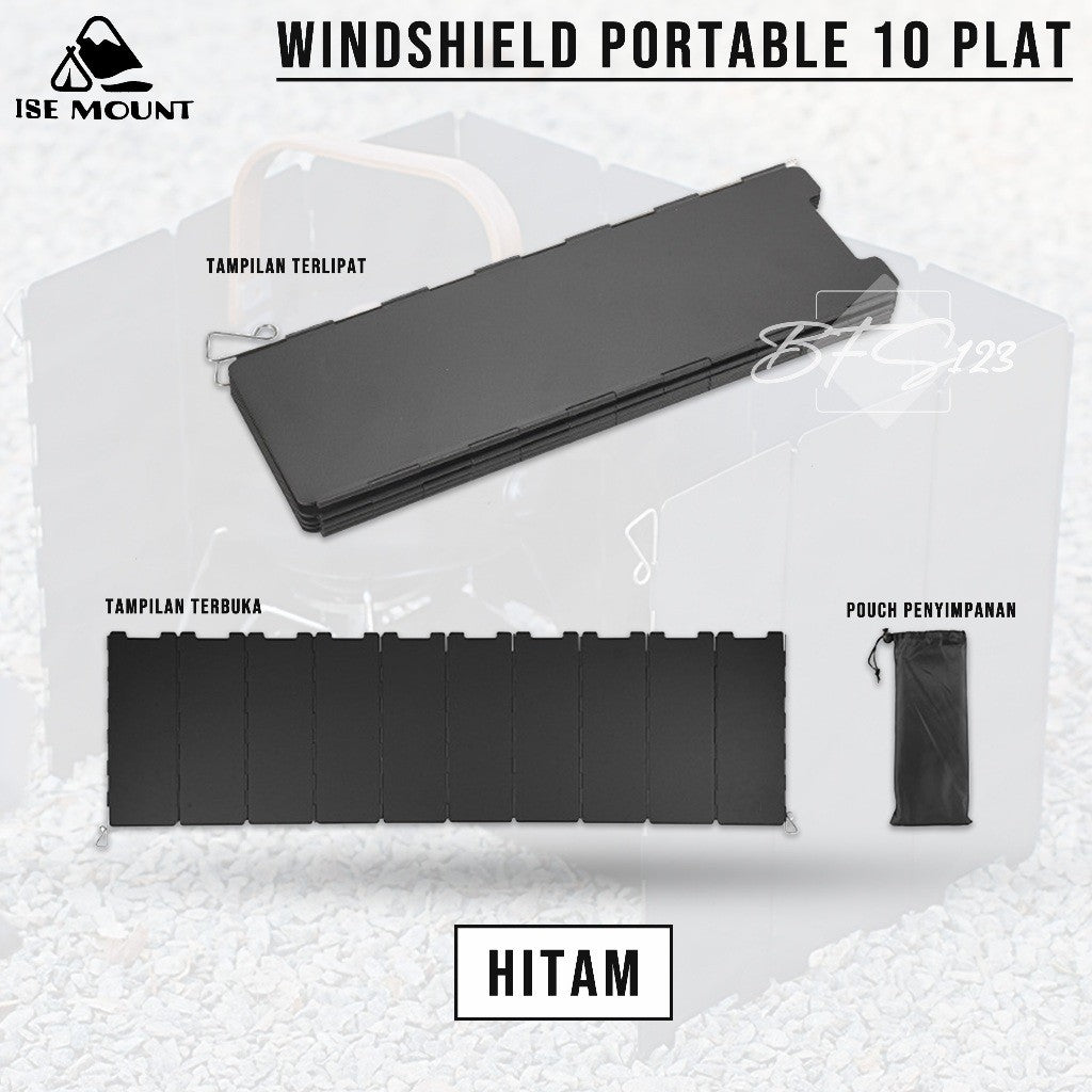 ISE Mount Windshield Pelindung Angin Kompor Camping Design Vintage Portable
