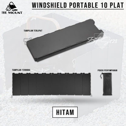 ISE Mount Windshield Pelindung Angin Kompor Camping Design Vintage Portable