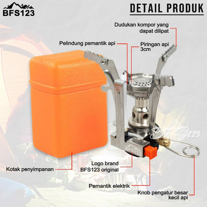 BFS123 Kompor Gas Lipat Kompor Camping Ultralight 3000W Kompor Portable Lipat Camping Only Stove