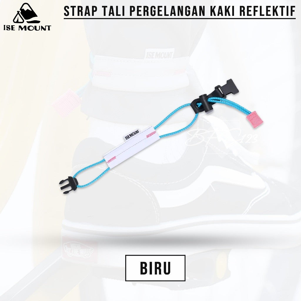 Strap Tali Reflektif Running ISE MOUNT Tali Celana Pergelangan Kaki Reflektif Bersepeda Sport Cycling