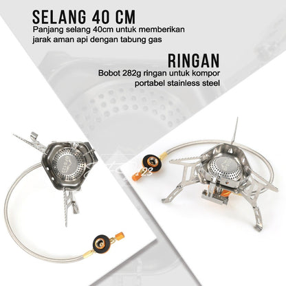 BFS123 Kompor Ultralight Versi 2 Camping Stove Portable Hiking Kompor Lipat Anti Angin Wind Cover