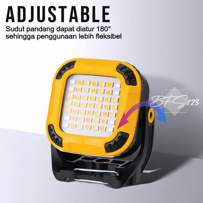 Lampu Emergency Lampu COB W8129-2 Lampu Sorot WorkLight Warerproof 1200 mAh Type-C