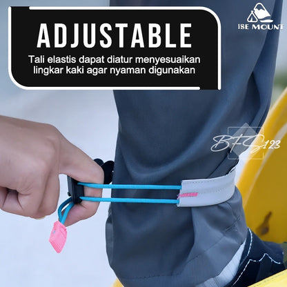 Strap Tali Reflektif Running ISE MOUNT Tali Celana Pergelangan Kaki Reflektif Bersepeda Sport Cycling
