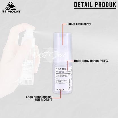 ISE Mount Botol Spray 30 Ml 50 Ml Parfum Hand Sanitizer Refill Transparan Clear Spray