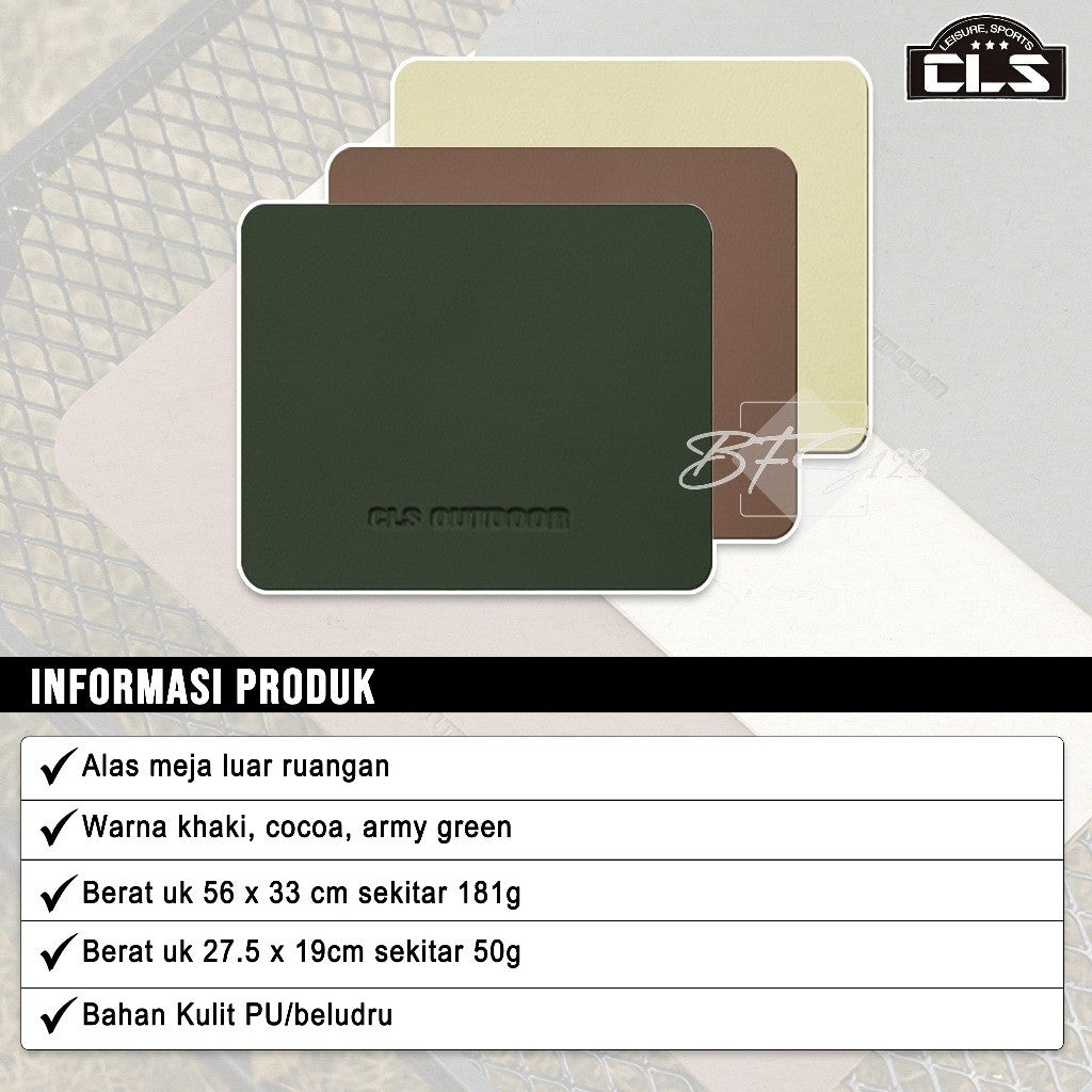 Alas Meja Masak Camping Table Mat PU Leather Material