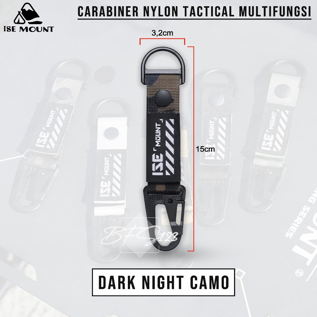 Gantungan Keychain Gesper Gantung Tactical Nylon Belt Backpack Hanging Buckle Quickdraw Carabiner ISE MOUNT